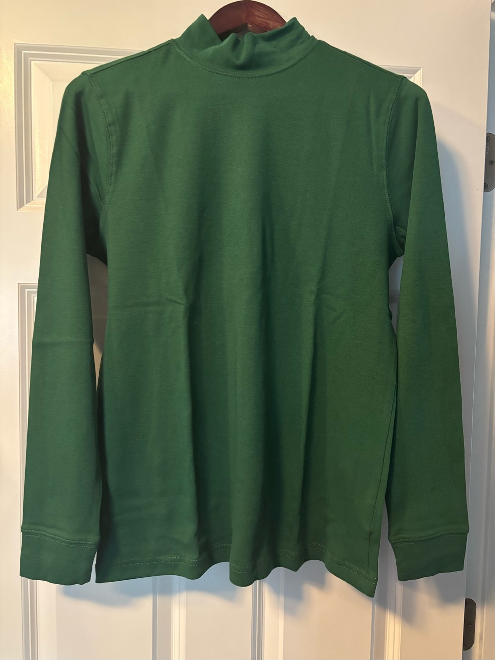 Women's Mock Neck Long Sleeve Top - Green